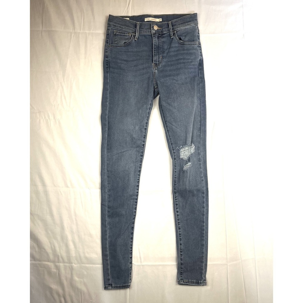 Big E Levi's Premium 720 High Rise Super Skinny Jeans Womens 30 Dark Blue Denim